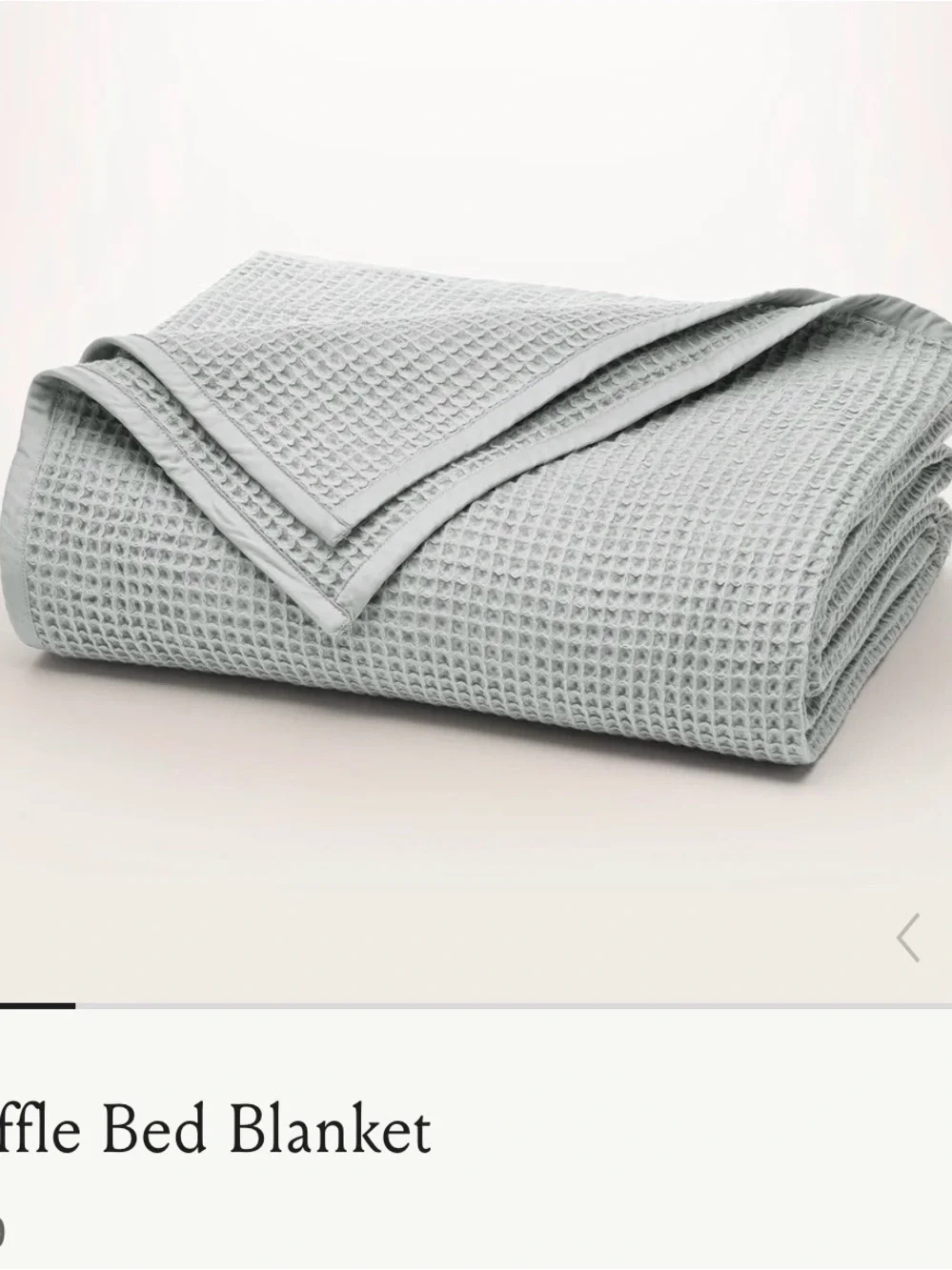 Boll & Branch Waffle Bed Blanket in Shore- King NWOT